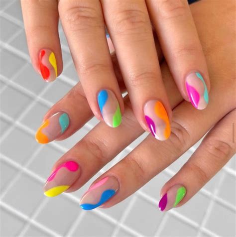 40 The Chicest Nail Art That You Need To Try Out Multi Coloured