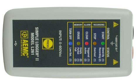 850V DC Voltage AEMC L481 Simple Logger II Single Channel Voltage Data