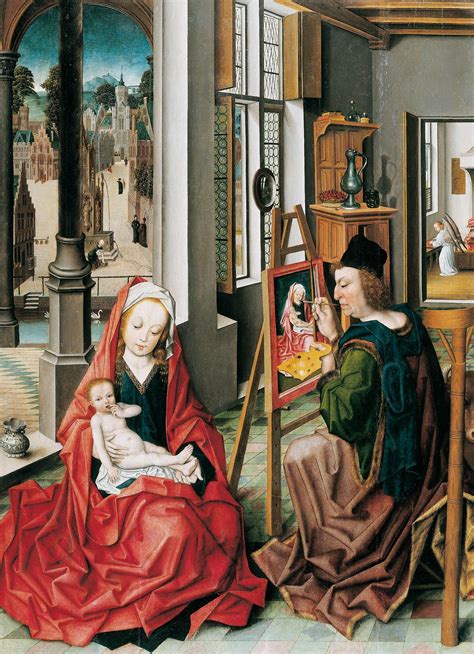 Derick Baegert Ca 1440 1515 Saint Luke Painting The Virgin Mary