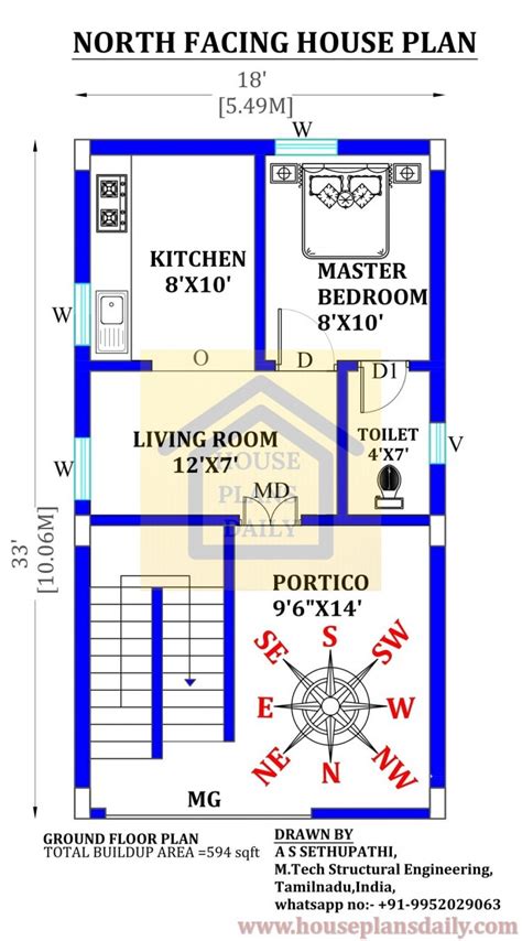 North Facing Home Design Ghar Ka Naksha Vastu Ke Anusar House