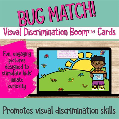 Bug Match Visual Discrimination Boom Cards Activity Pre K And