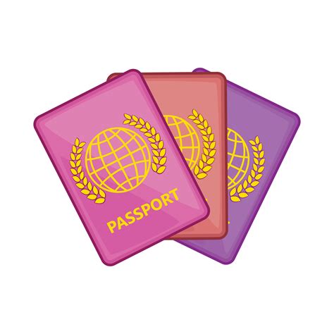 Three Passports Icon Cartoon Style 14596858 Vector Art At Vecteezy