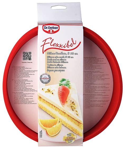 Dr Oetker Silikon Backform Flexxibel Rundform Rot Cm