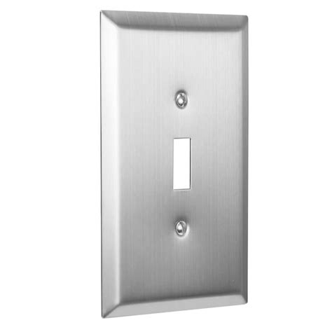 Hubbell Taymac 1 Gang Brushed Nickel Toggle Jumbo Wall Plate In The