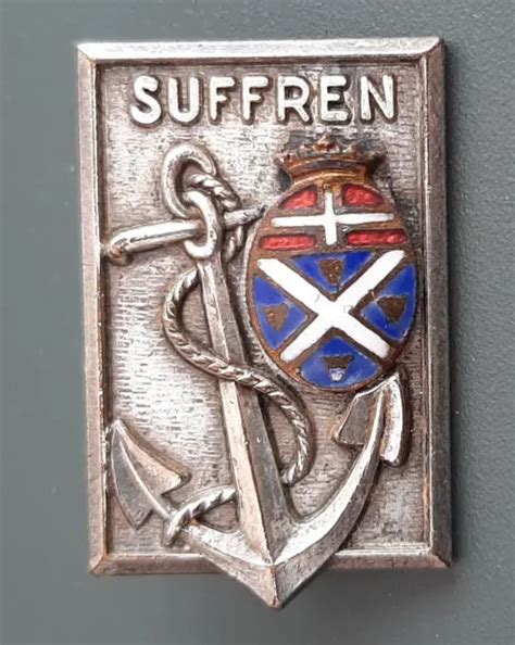 Suffren Wwii Insigne Croiseur Marine Nationale Original Badge Mail