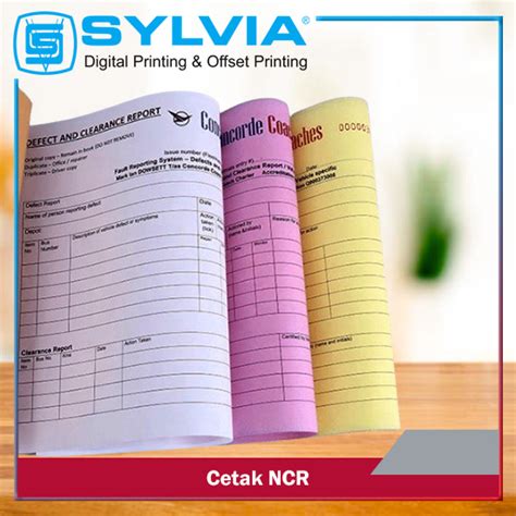 Nota NCR 1 4 Folio 3Ply Numorator Sylvia Printing Kupang