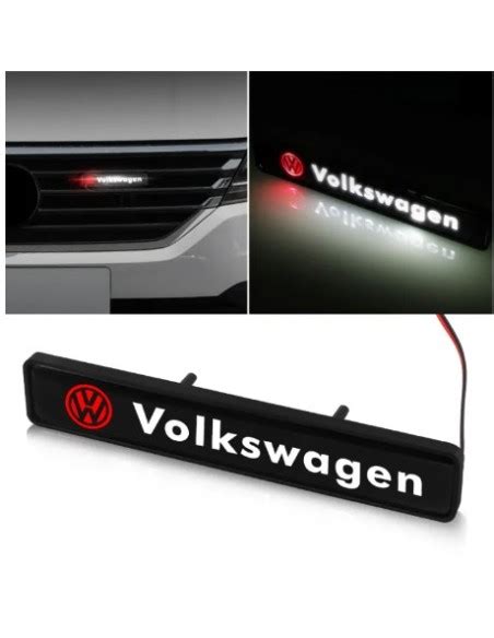 Distintivo Con Logo Volkswagen Illuminato Con Emblema Luminoso A LED