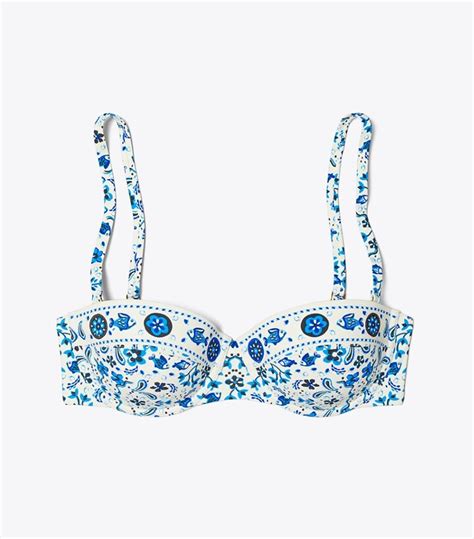 Printed Underwire Bikini Top Women S Designer One Pieces Tory Burch