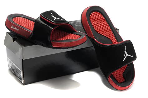 Original Air Jordan Slipper Black Red