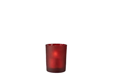 Tealight Holder Red Frosted Glass Chaircovers Over All