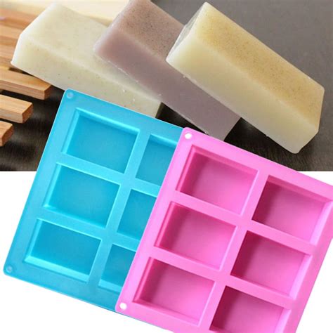 Cavity Rectangle Soap Mold Silicone Craft Diy Making Homemade Cake