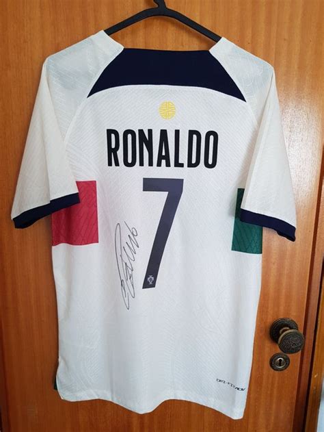 Cristiano Ronaldo Portugal Wm Away Trikot Signiert Acheter