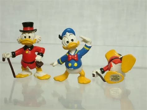 3 X WALT Disney Comic Figur Donald Duck Dagobert Bully W Germay