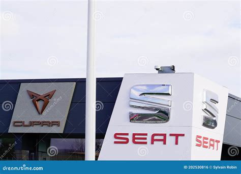 Seat And Cupra Car Brand Logo Text And Sign Of Spanish Sport Car