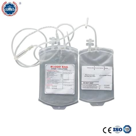 CE GMP Certificated Medical PVC 450ml Single Cpda 1 Blood Collection