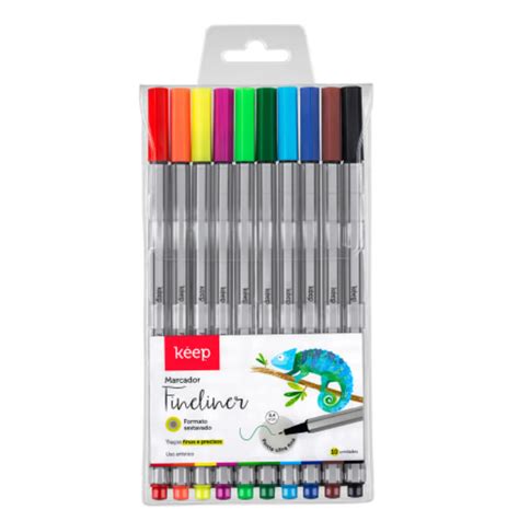 Caneta Fineliner Keep Cores Papelaria Unic Rnio Papelaria E