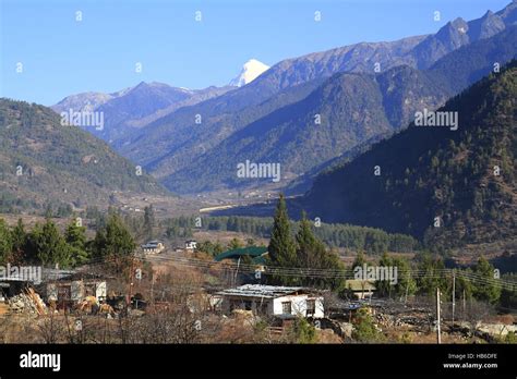 Paro Valley Bhutan Stock Photo Alamy