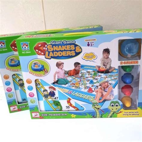 Jual Snake Ladder Mat Mainan Edukasi Anak Karpet Ulat Tangga Board Game