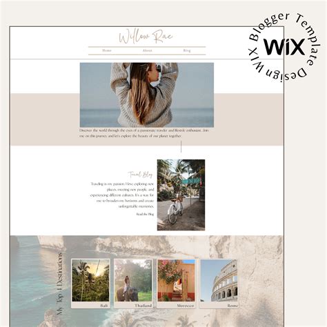 WIX Blog Template Website Design for Bloggers WIX Blog Theme Wix