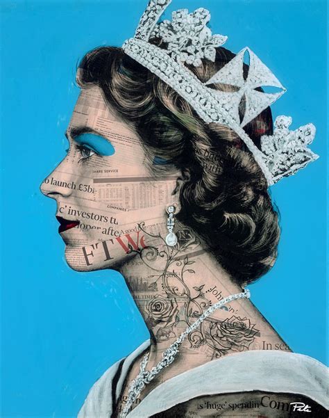 Queen Elizabeth II Mixedmedia By Pete Humphreys Adore Fine Art