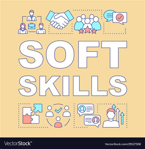 Soft Skills Word Concepts Banner Royalty Free Vector Image