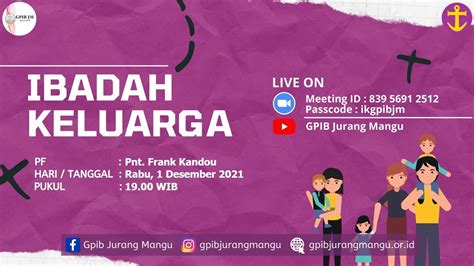 IBADAH KELUARGA GPIB JURANG MANGU YouTube