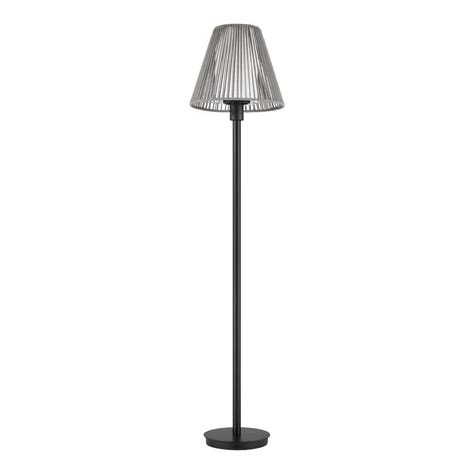 Hampton Bay Aspenwood In Gray And Black Outdoor Indoor Floor Lamp