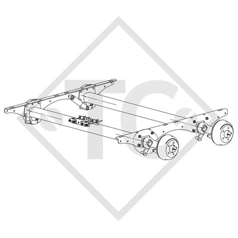 Essieu tandem SWING 2700kg freiné type d essieu CB 2 1355 Trailer