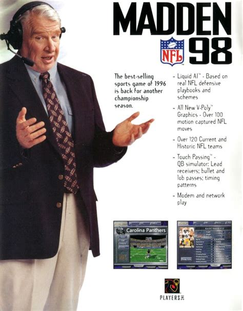 Madden NFL 98 (1997) promotional art - MobyGames