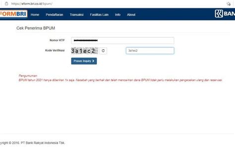 Eform Bri Terbaru Di Link Eform Bri Co Id Bpum Cek Penerima Blt Umkm