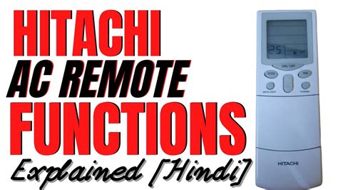 Hitachi Ac Remote Functions Explained Hitachi Ac Remote Demo Hitachi Ac Remote Manual [hindi