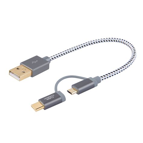 CableCreation USB C Micro USB Cable 0 8 Ft Braided Type C Micro B Fast