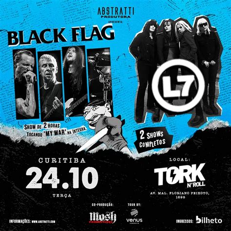 L E Black Flag Juntam For As Em Show In Dito Em Curitiba Folha De