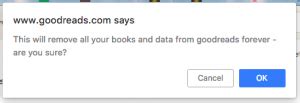 how to delete a goodreads account