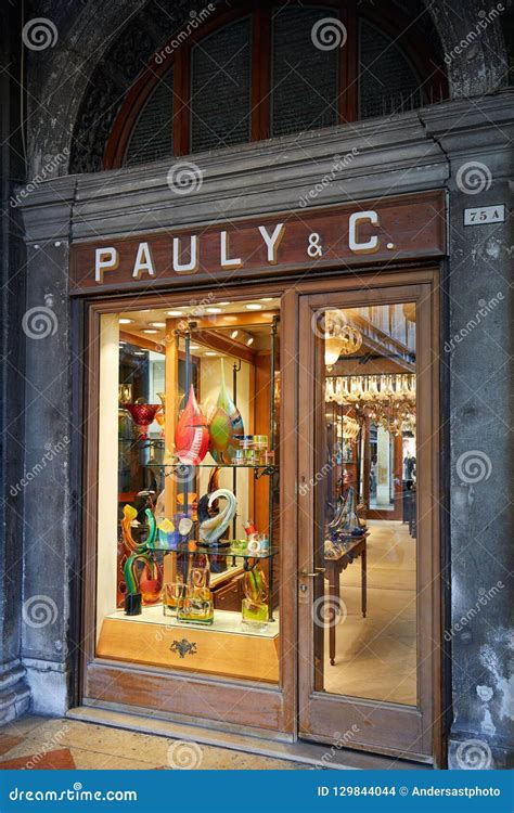 Pauly Famous Murano Glass Shop In Saint Mark Square In Venice Italy Editorial Stock Image