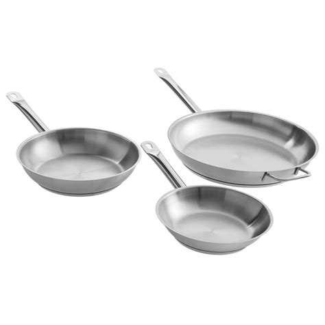 Vigor 3-Piece Induction Ready Stainless Steel Fry Pan Set - 8", 9 1/2 ...