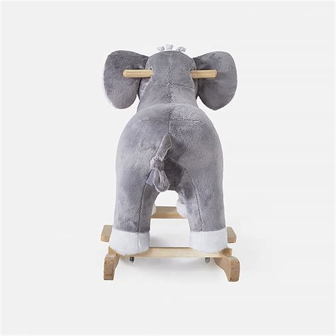 Gray Upholstery Kids Rocking Chair Animal Design Homary