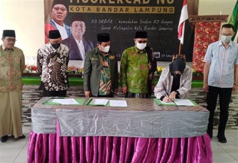 Usai Muskercab PCNU Kota Bandar Lampung MoU Dengan Sejumlah Pemangku