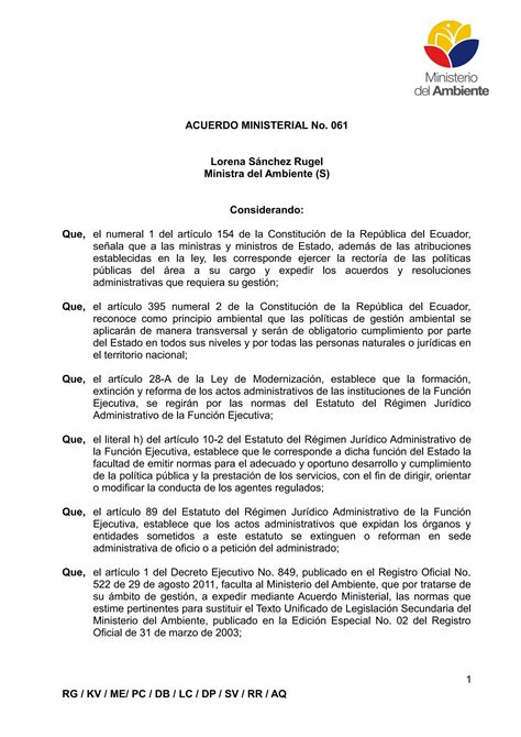 23 04 2015 Acuerdo Ministerial 061 PDF