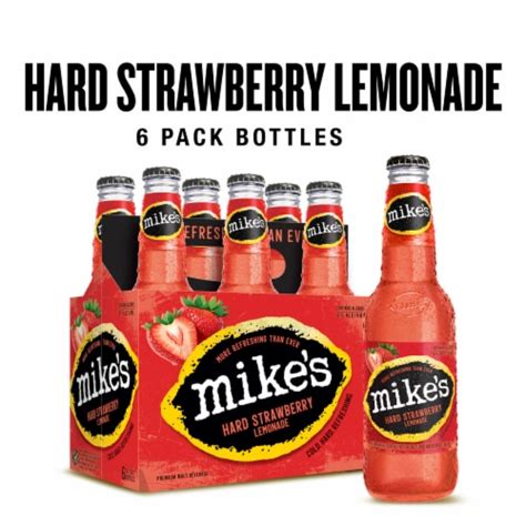 Mike's Hard Strawberry Lemonade, 6 bottles / 11.2 fl oz - Harris Teeter