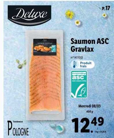 Promo Saumon Asc Gravlax Deluxe Chez Lidl ICatalogue Fr