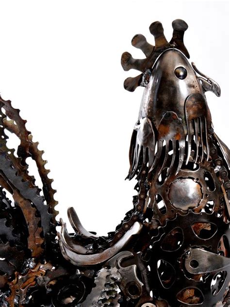 Alan Williams Metal Artist Cockerel Sculpture Figurative Sculpture Metal Art