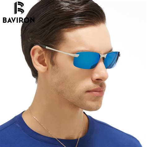 Baviron Coating Mirrored Sunglasses For Men To Driving Polarized