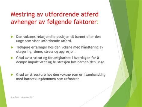 Hvordan møte atferd som utfordrer ppt laste ned