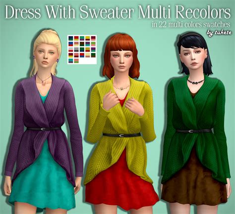 An Unearthly Child - Dress With Sweater Multi Recolors Custom icon...