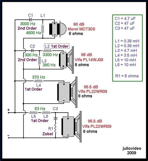 Electronic Crossover Circuit Diagram Speaker Passive