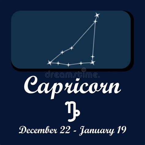 Vector Graphic Design For The Zodiac Sign For Capricorn The Goat