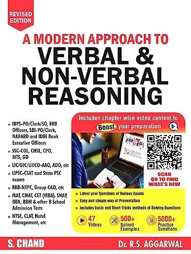 A Modern Approach To Verbal And Non Verbal Reasoning By Dr R S Aggarwal