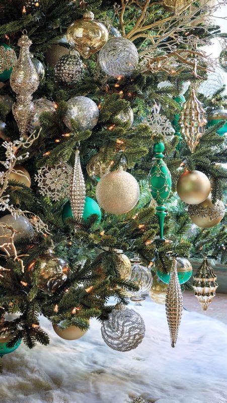 Donatella Teal 60 Pc Ornament Collection Frontgate Christmas Tree