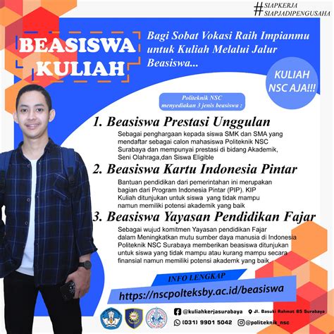 Program Beasiswa Politeknik NSC Surabaya Politeknik NSC Surabaya